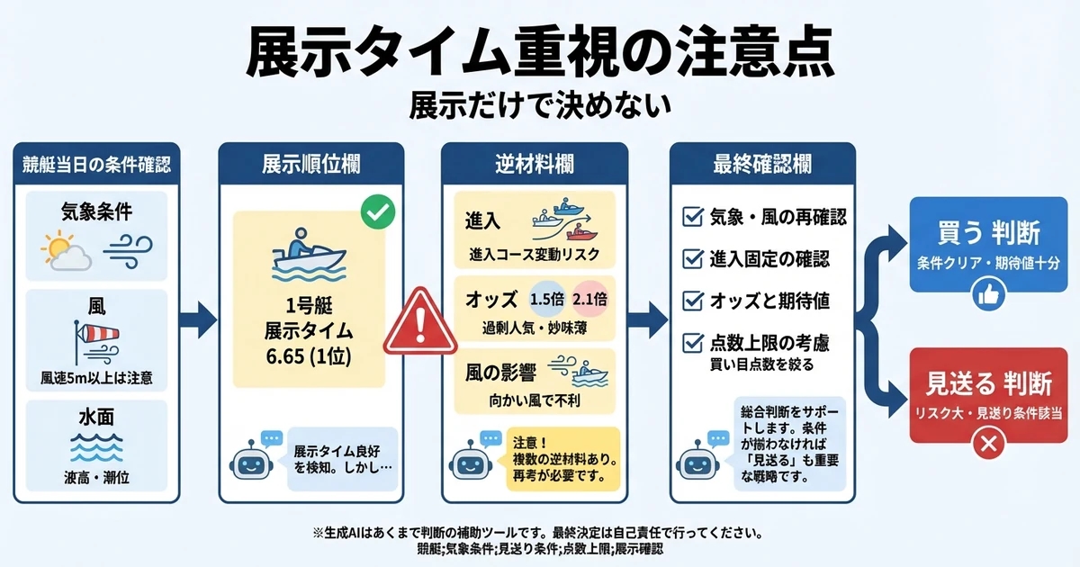 展示タイム重視
